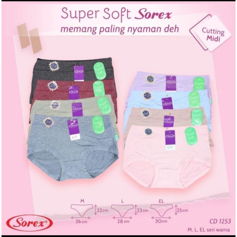 Celana Dalam wanita  Sorex 1253 Super Soft