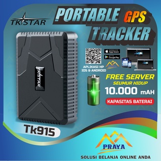 GPS PORTABLE TKSTAR TK915 MOBIL MOTOR 10000MAH TRACKER TRACKING FREE SERVER SEUMUR HIDUP TK905 TK905B