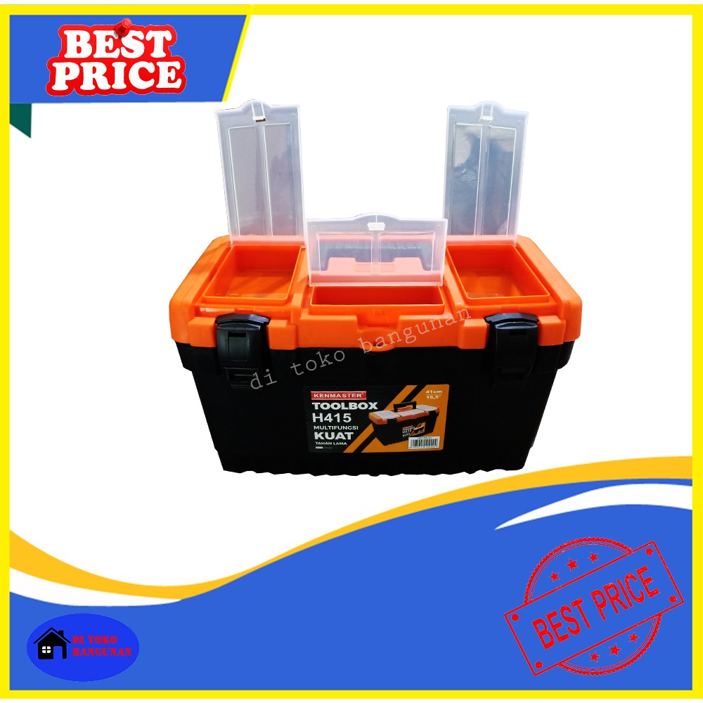 Toolbox Besar Kenmaster H415 Tool Box Tempat Alat Perkakas 41Cm