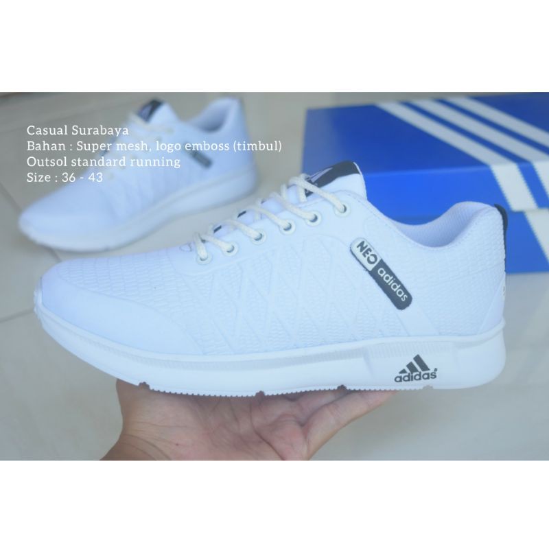 Sepatu Ads Neo Putih Polos full white Pria Wanita