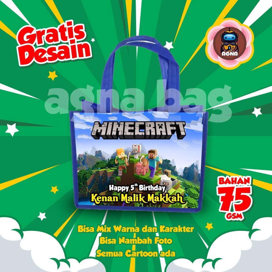 

GOODIE BAG MURAH / TAS ULTAH CUSTOM /TAS ULTAH PROMO/ TAS ULTAH MINECRAFT 2