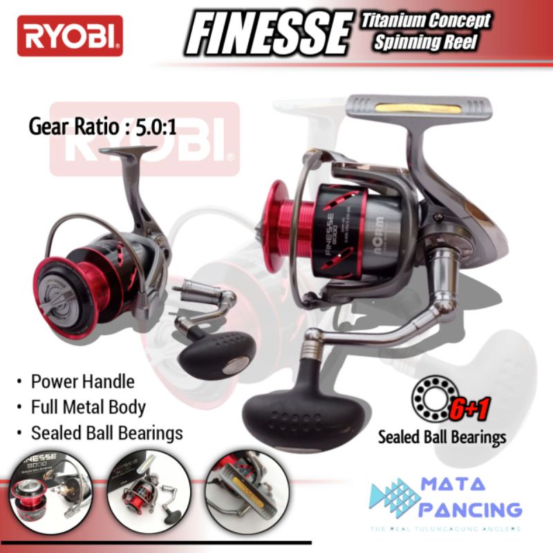 Reel ryobi finesse 2000 4000 8000 power handle