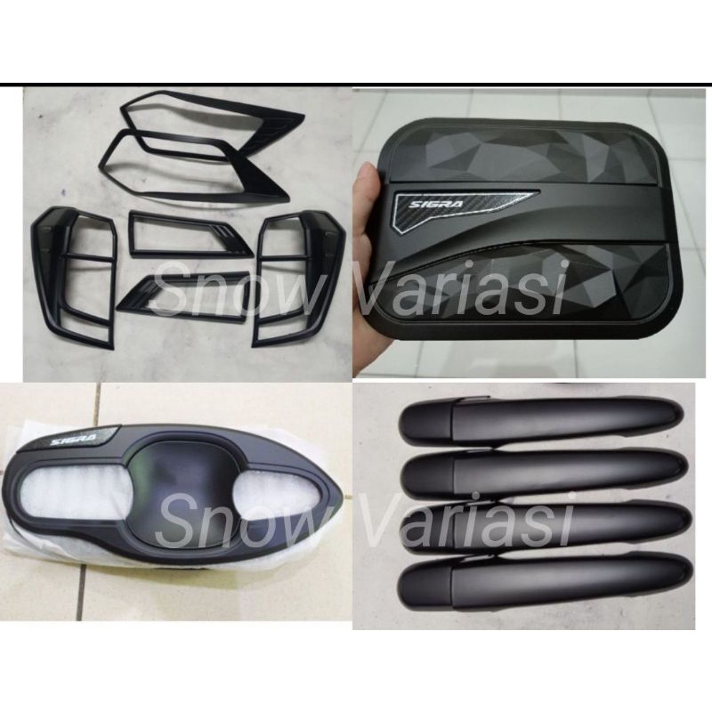 Paket Garnish Outer Handle Tank Cover Calya Sigra 2016 2021 Hitam