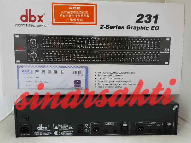 Equaliser DBX 231/DBX231 ( 2 x 31 Channel ) EQUALIZER DBX BARU