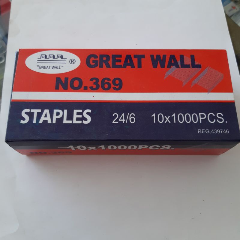 

isi staples great wall no 369 / isi staples great wall besar / isi staples besar / isi staples great wall no 3 / isi staples great wall 24/6 / isi staples great wall