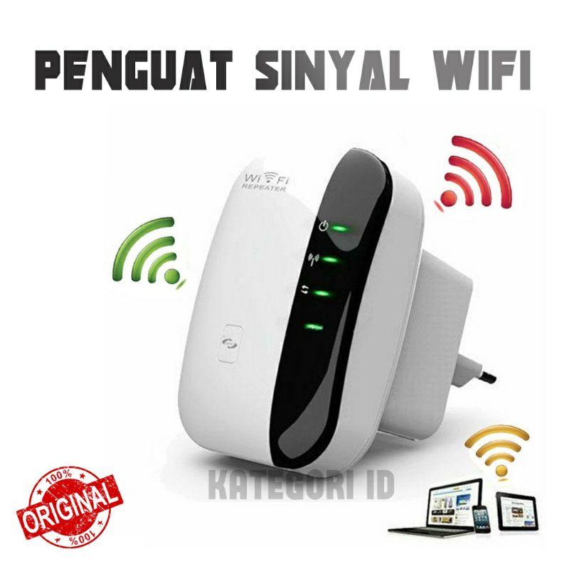 WiFi Repeater Extender 300 Mbps Penguat Sinyal Wifi Amplifier - Wirele