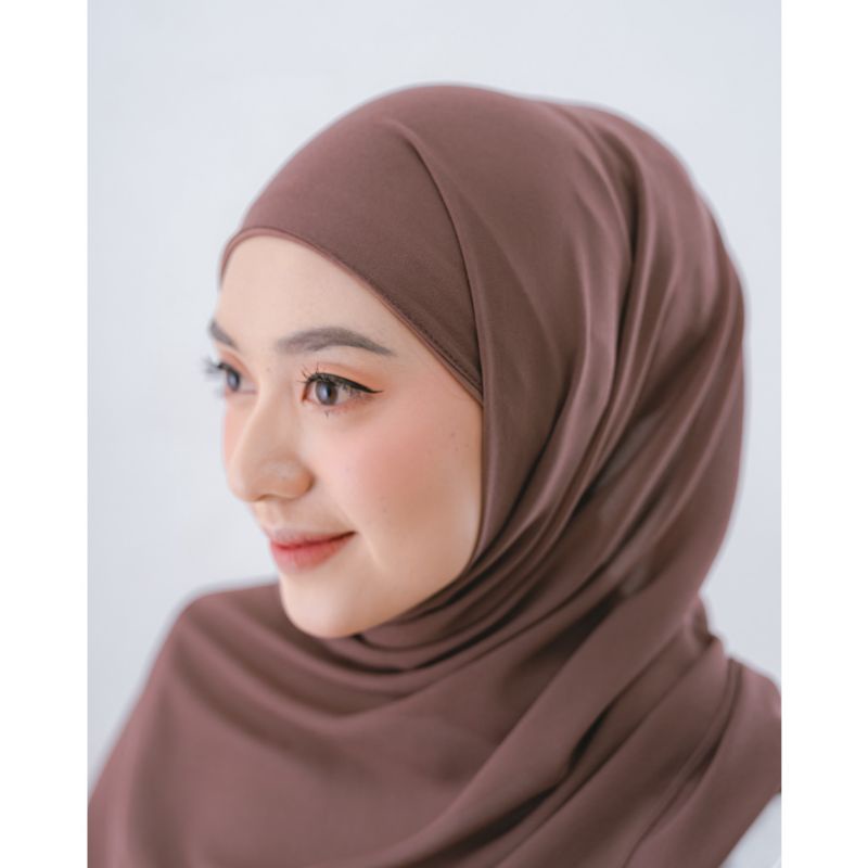 HIJAB/KERUDUNG/JILBAB PASMINA OVAL CURVE INNER CERUTY BABYDOLL model terbaru(180x 75 cm)