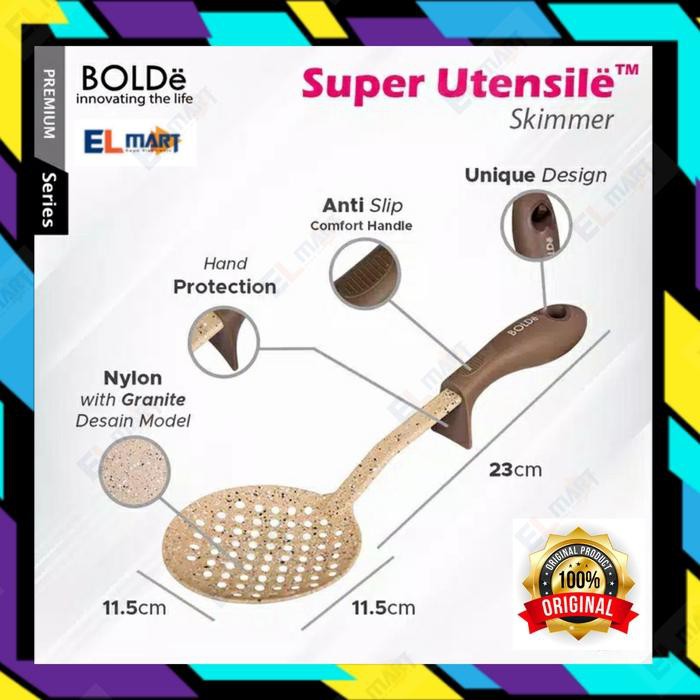 Jual BOLde super utensil Skimmer - Sutil - Sodet - Spatula bulat lubang ori Limited