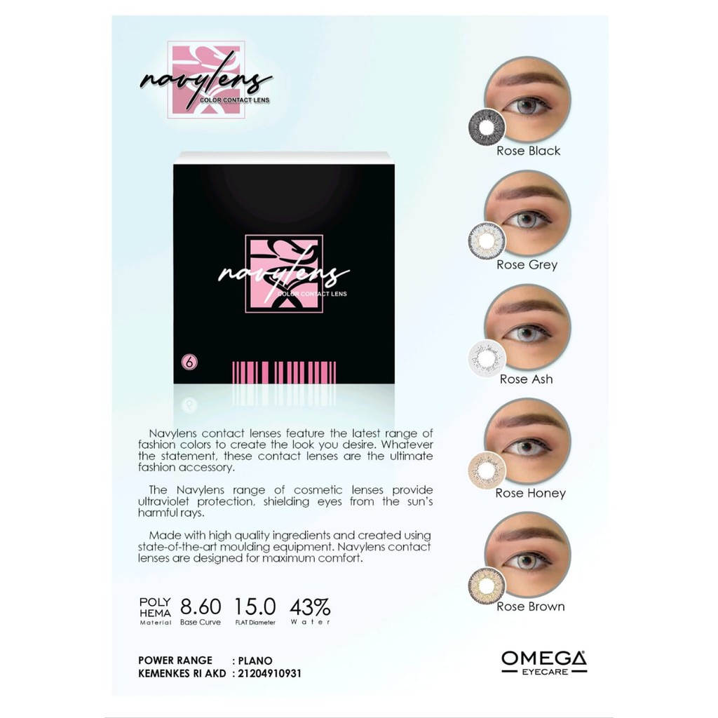 Navylens Rose Honey Normal Softlens Warna Bulanan