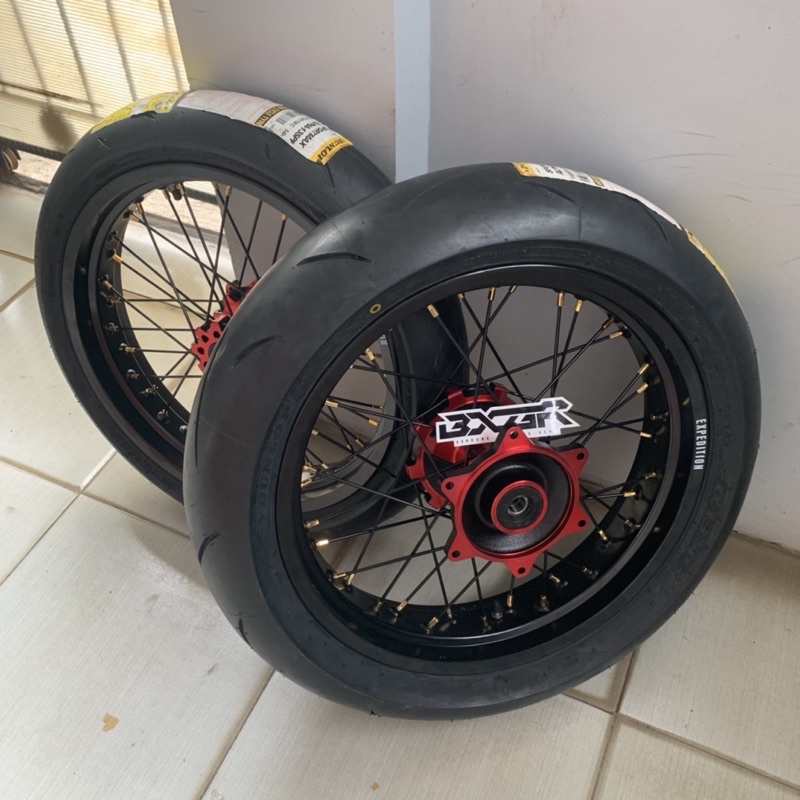 BANSET HONDA CRF 150 L PAKET SULTAN BAN DUNLOP SPORTMAX ALPHA SUPERMOTO