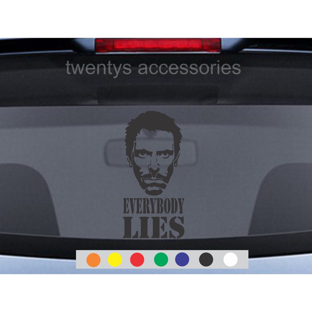 stiker kaca mobil sticker everybody lies stiker cutting