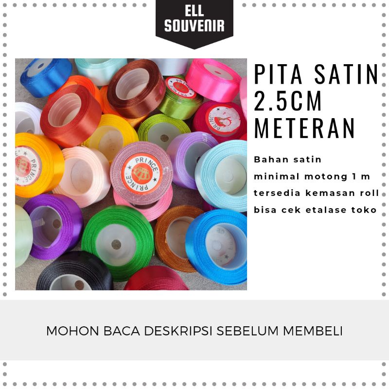 PITA SATIN  2.5 cm 1&quot; METERAN