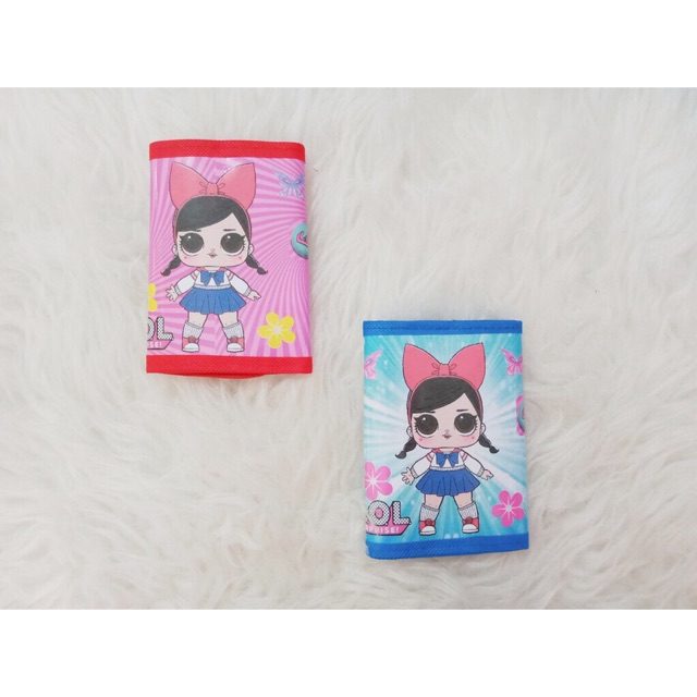 DK43 Dompet Kulit Anak Lipat Motif Biasa