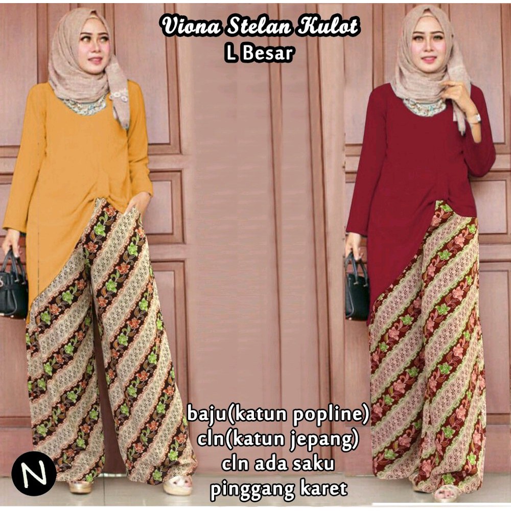 cn 9608 setelan flower katun popline atasan blouse hijab baju muslim modis modern trendy gaun pesta