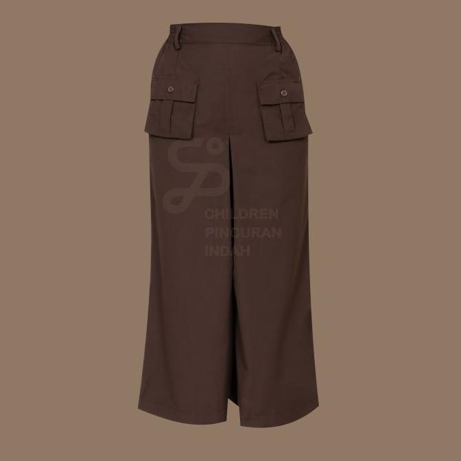 Children Pincuran Indah - Rok Seragam Sekolah Kulot Coklat Tua Panjang