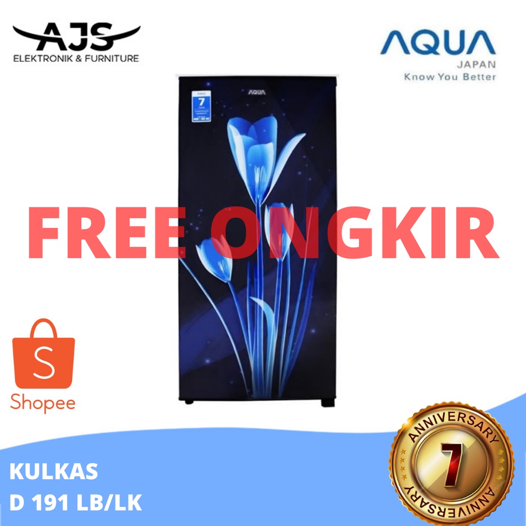 KULKAS 1PINTU AQUA AQRD 191 LK LB LEMARI ES 1 PINTU BUNGA