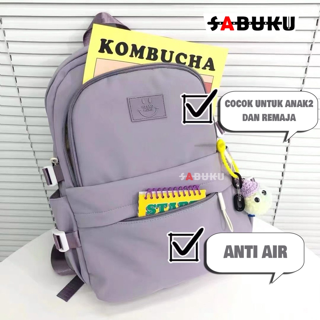 Tas Sekolah Anak Sekolah SD SMP SMA Tas Ransel Punggung Gendong pria Wanita Korea Style Tas Backpack Fashion Multifungsi -248