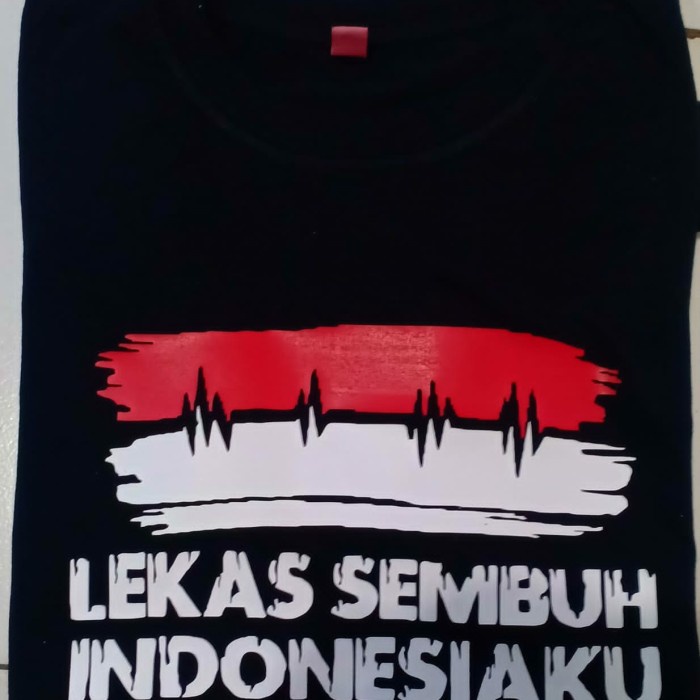 BISA COD KAOS LEKAS SEMBUH INDONESIA KU / MERAH PUTIH / BISA COD TSHIRT BAJU