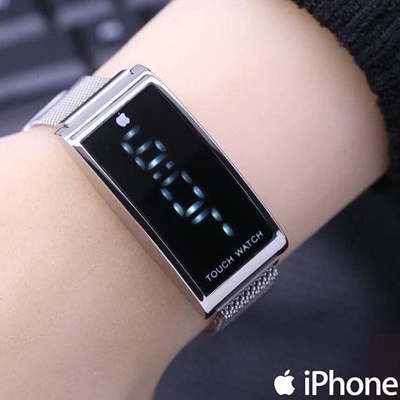 BIG SALE Jam Tangan Pria Wanita Rantai Magnet kapsul Digital LED Iphone Apple Touch Murah Free Bater