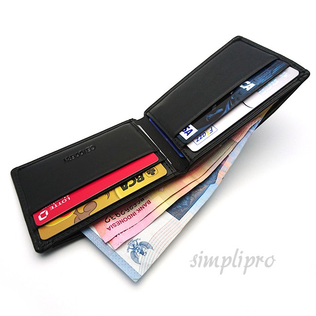 Dompet Kulit Pria Tipis Mini Slim Wallet (Kulit Sapi Asli)