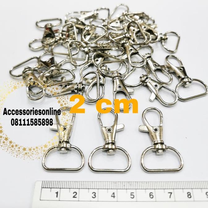 

HOT SALE Cantelan Pengait Besi Gantungan Tali ID Card Uk. 2 Cm /K77 2cm 144 pcs