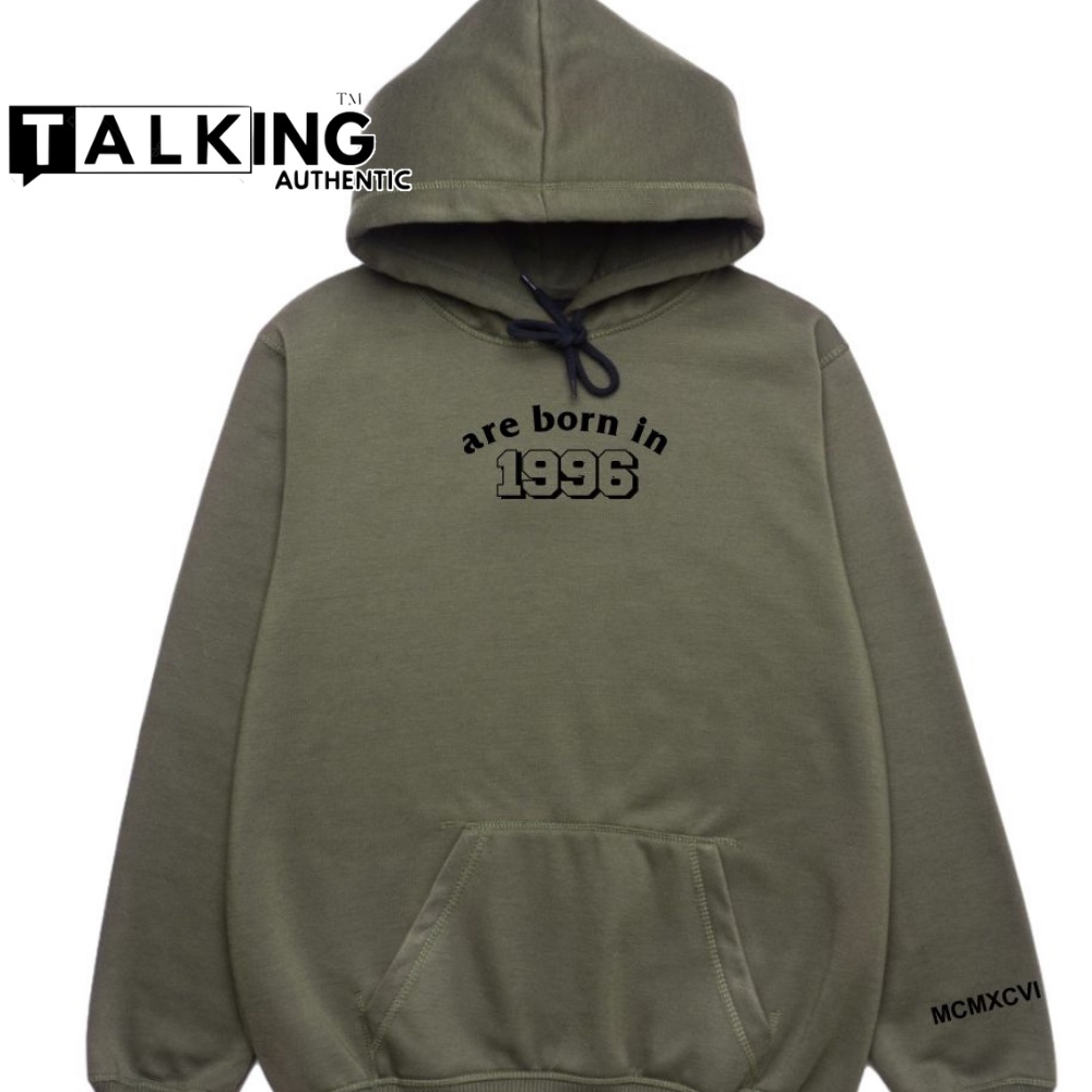 Jaket Hoodie Hudi Cowok HIJAU ARMY Distro Original TALKING Switer Hodi Pria Keren Sablon Hitam Hoddi ARE BORN IN 1996 Mocca Sweater Hoodie Oversize