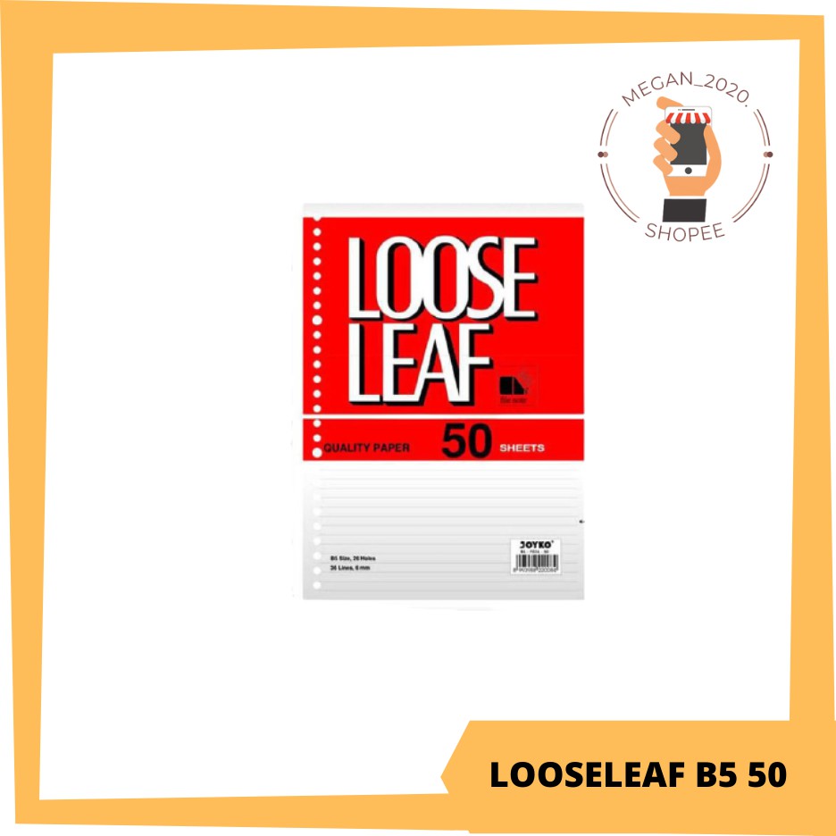 

loose leaf paper joyko B5 isi 50 lembar dan B5 isi 100 lembar refill kertas file note murah