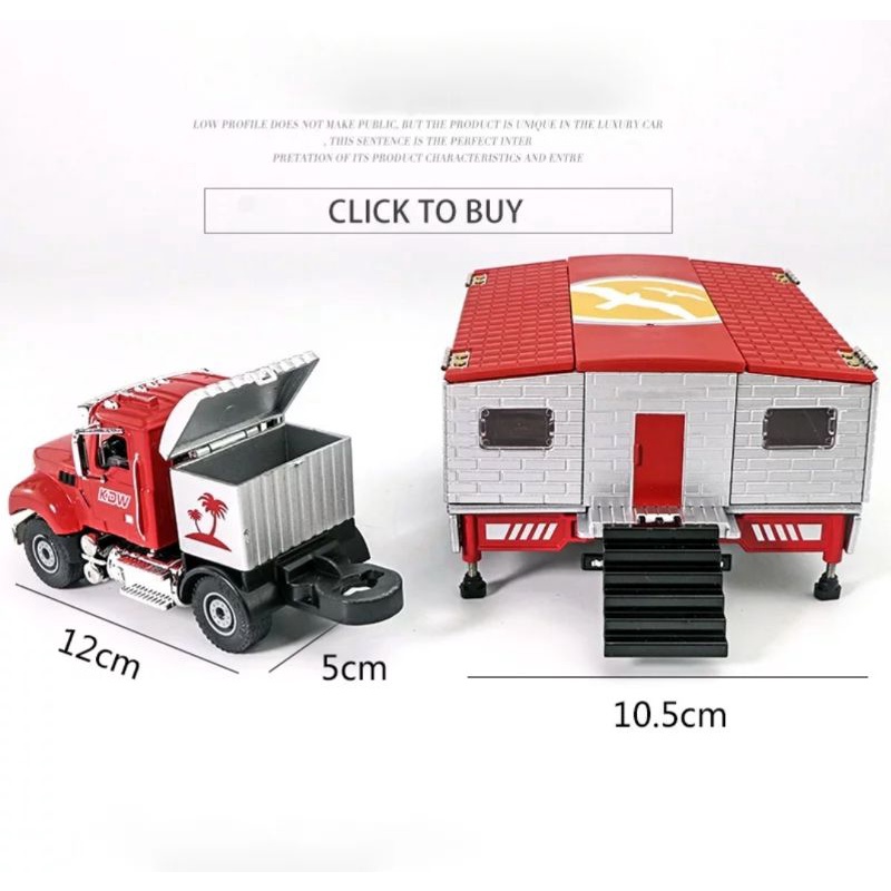 Diecast Truk KDW Transformation Truck Miniatur Diecast Kaidiwei Skala 1:50