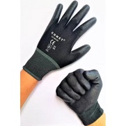 Sarung Tangan Palmfit Comet Bahan Karet Material Nylon Polyrethane Gloves Warna Hitam Merk Comet CG 805 BK Palm Fit Black 1 Pasang