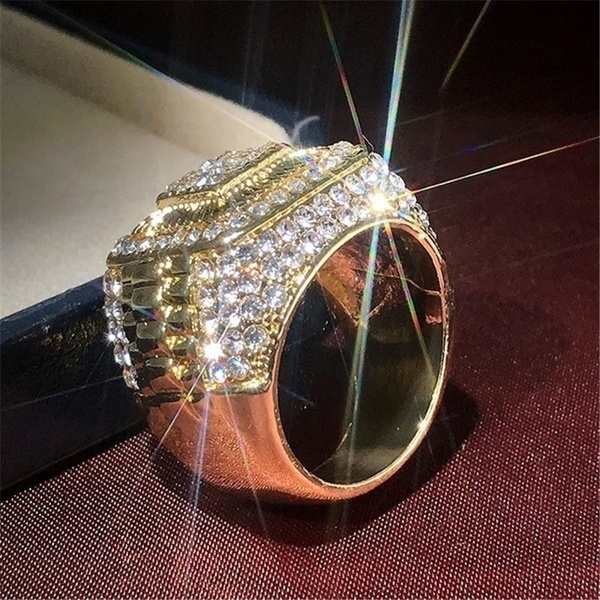 Cincin Emas 18k Bahan 925 Sterling Silver Aksen Batu Permata Alami Untuk Pria