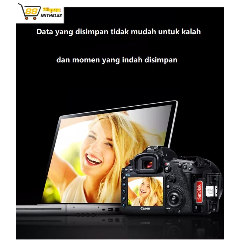Micro SD Samsung Kartu Memori TF Card Class10 Kapasitas 16GB  Memory Card MicroSDXC UHS-I Card Evo Plus 4K Ultra HD