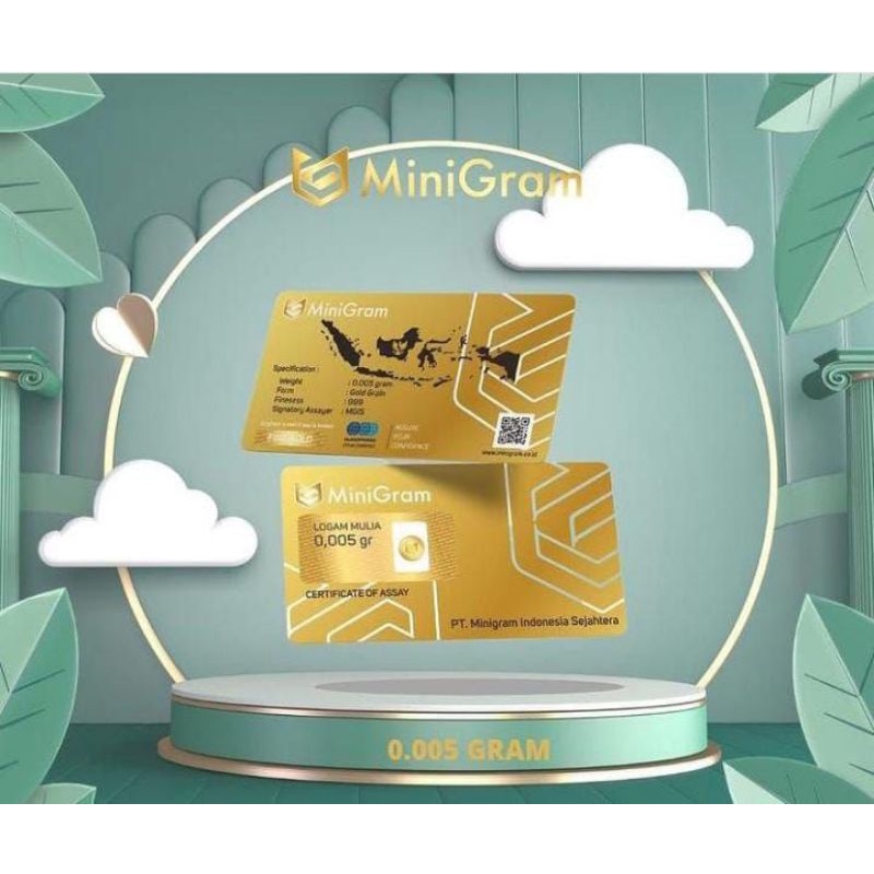 Minigram / Mini gold / baby gold Logam Mulia Emas Bersertifikat 0,005 gram