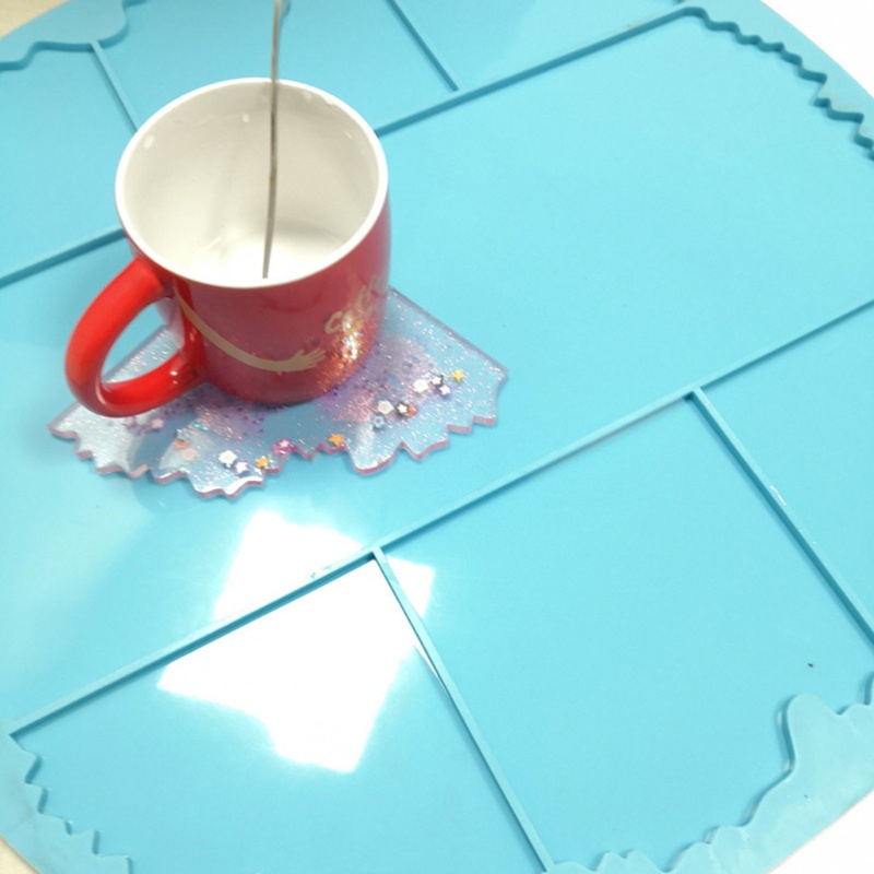 SIY  Coaster Tray Epoxy Resin Mold Cup Mat Pad Silicone Mould DIY Crafts Casting Tool