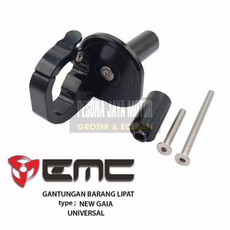 Gantungan Barang Motor Emc Model Bulat Lipat &amp; Tutup Universal Nmax,Aerox,Xmax,Vario125,150 Dll