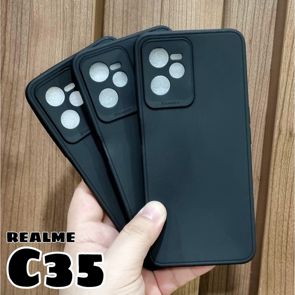 Realme C31 C35 9i Narzo 50A Prime Case Fusion Black Macaron Aero SlimFit Anti Crack Anti Selip SHOCKING OEM