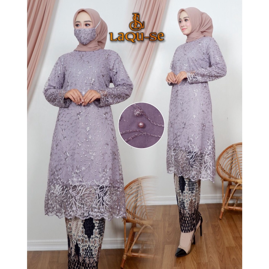 Setelan Kebaya Tunik Rok Batik Wisuda Modern Wanita Dress Kondangan Terbaru Outfit Pesta By Laquse_kebaya2