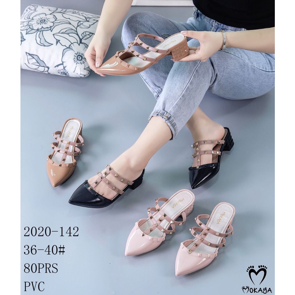 Sepatu Sandal Slop Fuji Jelly Wanita Vltno Cantik Mewah Import Mokaya / Size 36-40 (L670-011/2011-b31)