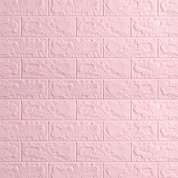 Wallpaper Foam 3D Stiker Dinding Dekorasi Minimalis Rumah Motif Bata Ukuran 70 x 77 cm-Bata Pink 77