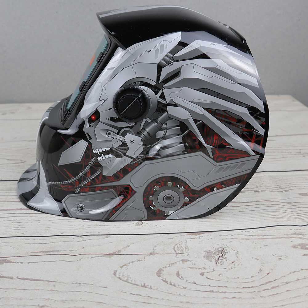 GS8 IMPORT VERMARK Helm Las Otomatis Auto Darkening Motif Terminator- HW-013