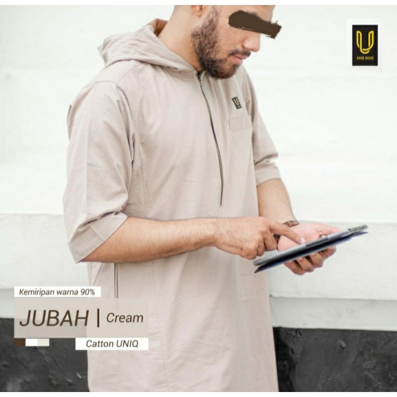 jubah Hoodie Uhud Katun Uniq