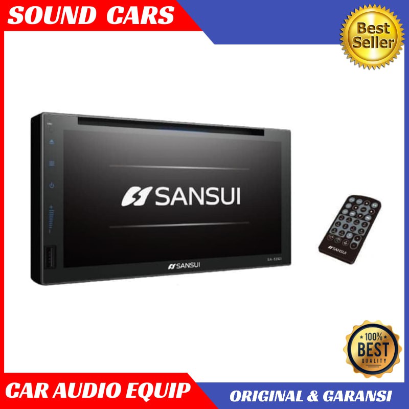 SANSUI 5202i Head Unit Double din SANSUI SA 5202i Full Glass Best Quality Garansi Original