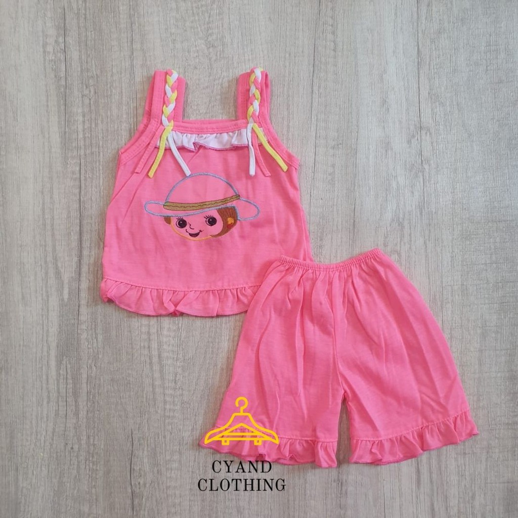 cyand clothing - setelan pakaian anak cewe satu tali gemas