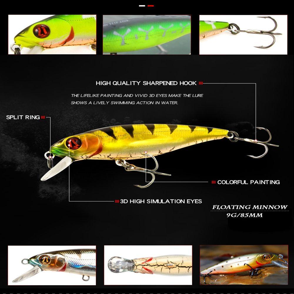 Umpan Ikan Kecil Mengambang TOP Outdoor Tackle Striped bass Minnow Lures
