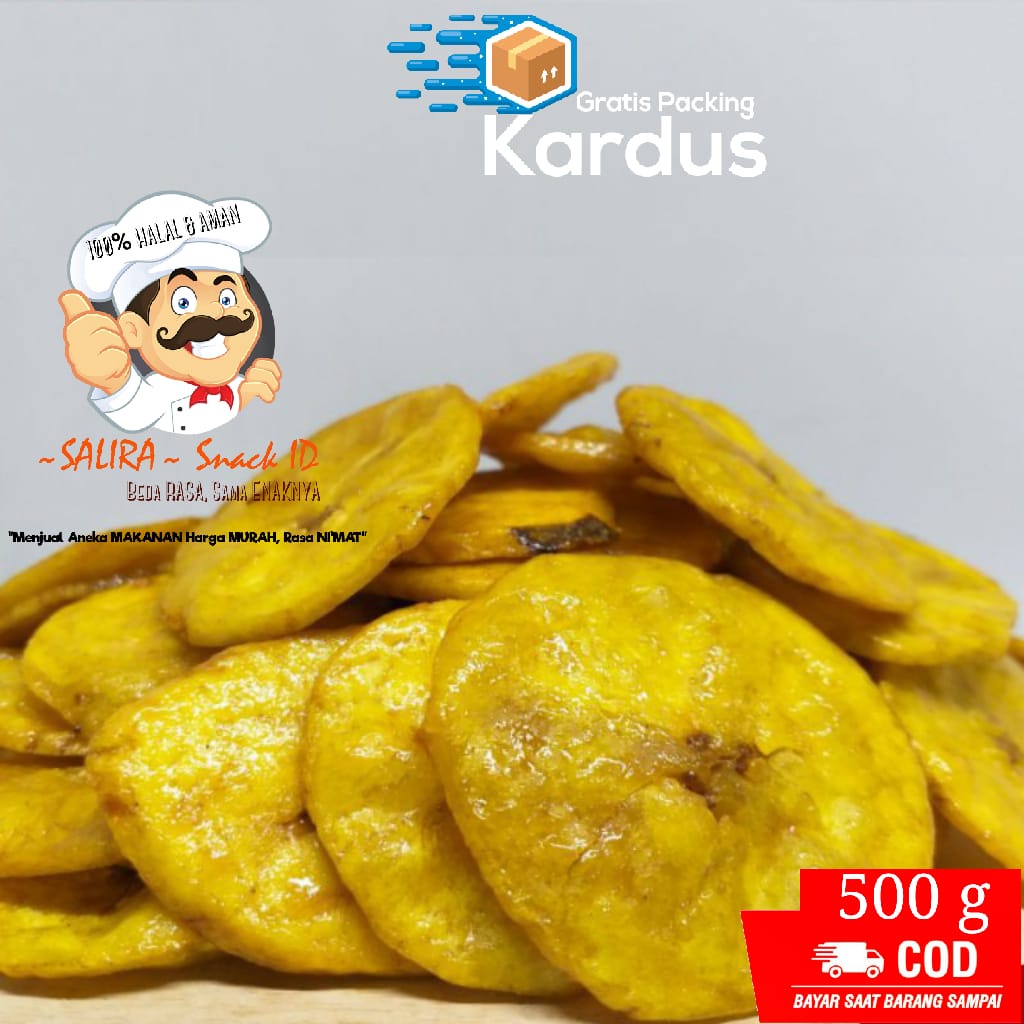 

keripik PISANG MANIS 500g BISA COD / KOIN | Jajanan MURAH TERLARIS TEMAN NGEMIL