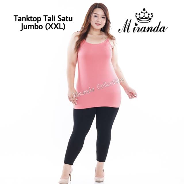 Tank Top Miranda JUMBO  / Tanktop Tali Kecil Big Size (XXL)  Bahan Rayon - 6169-2