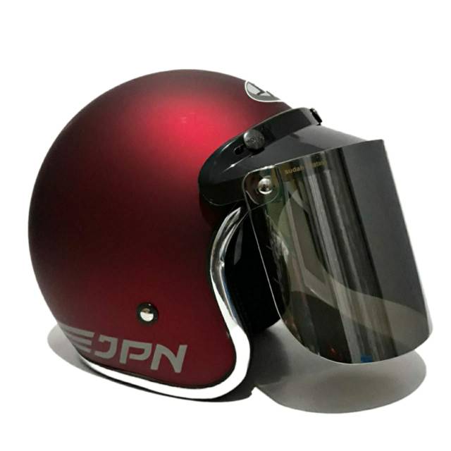 Helm JPN Retro arc Maroon Dof List Chrom