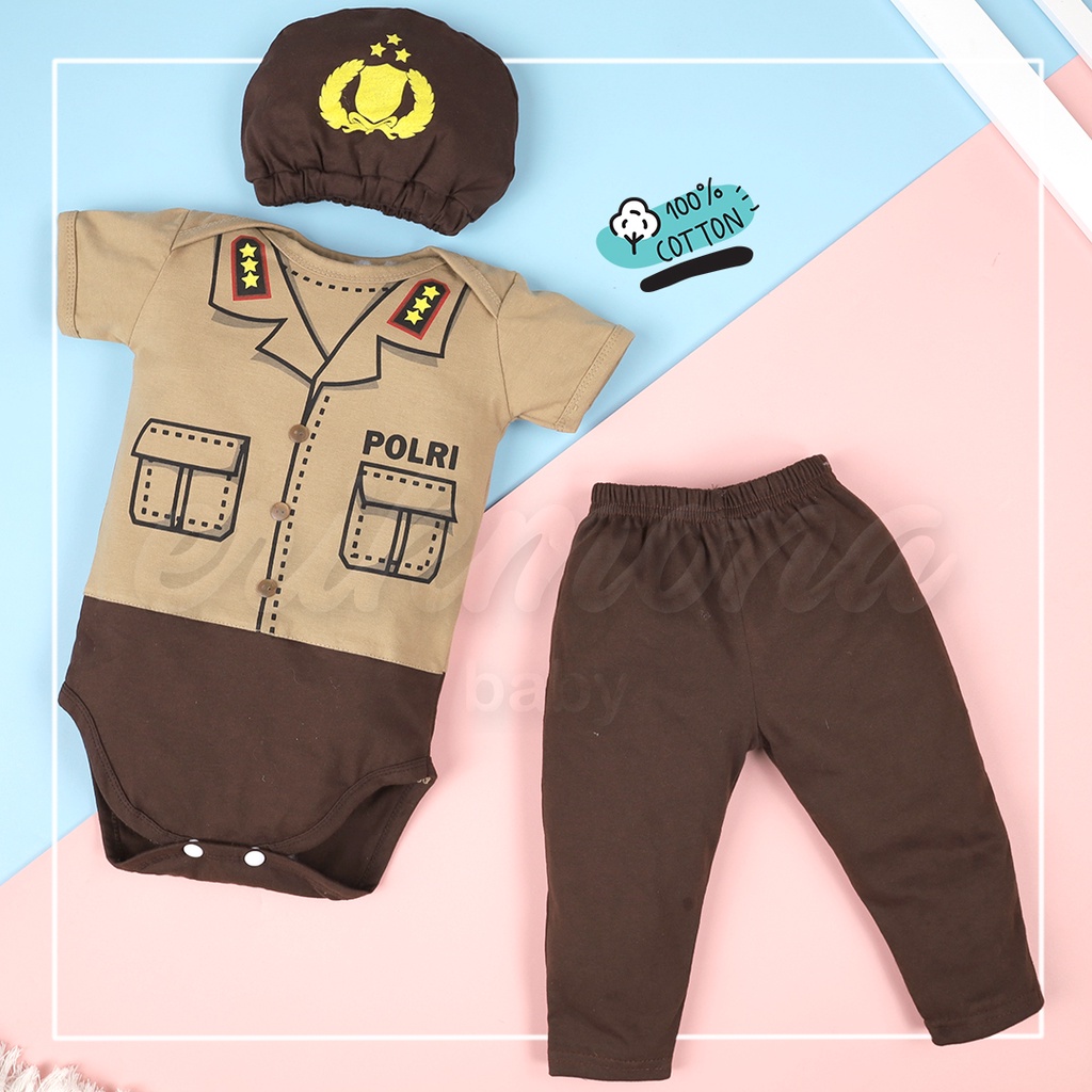 ❤️jumper bayi baju bayi lucu karakter polisi police baju anak