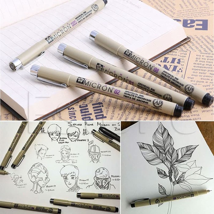 SAKURA PIGMA Micron Gel Pen (01,02,03,04,05,06,08,10)