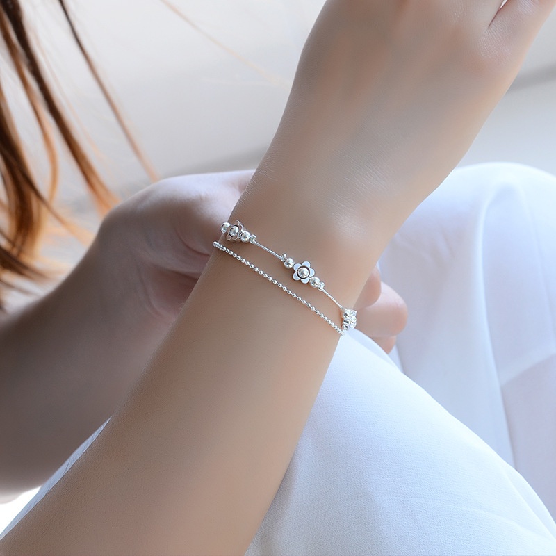 Perhiasan Gelang S925 Silver Bentuk Bulan Bintang Untuk Hadiah Wanita