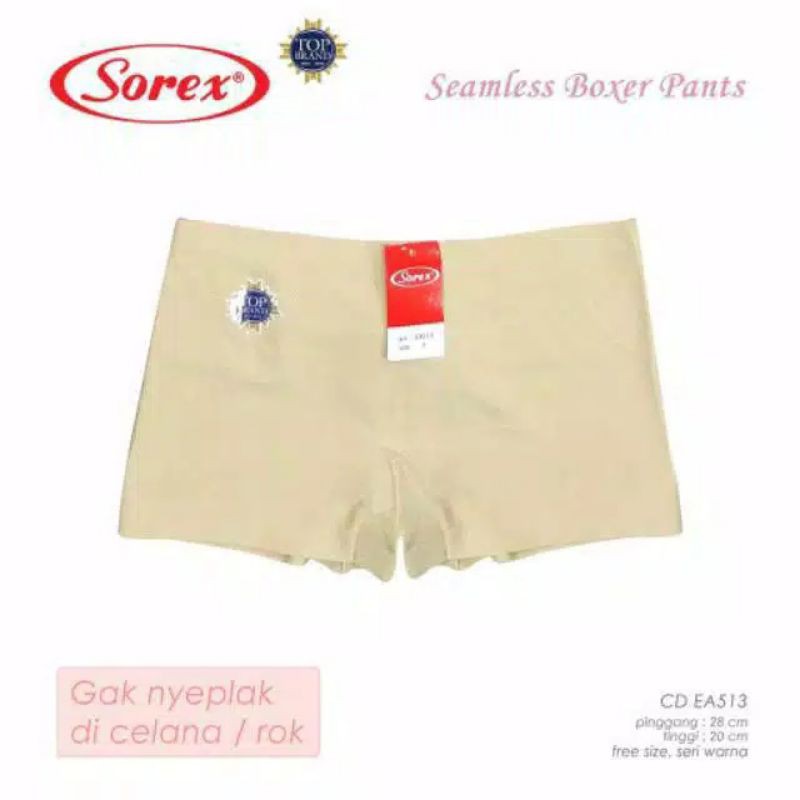 cd celana dalam wanita boxer seamless sorex ea 513 pori pori 512 polos anti nyeplak